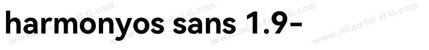harmonyos sans 1.9字体转换
